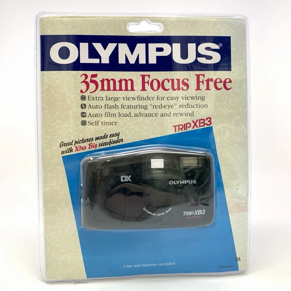 Olympus TRIP XB3 Focus Free 35mm Film Camera Auto Flash New *READ*